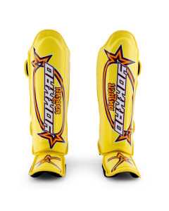 Yokkao Vertical Shin Guards - Microfiber - Yellow