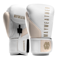 Hayabusa Mayweather Champ Boxing Gloves - White/Gold