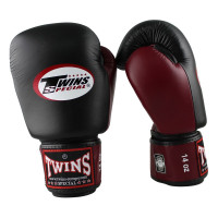 Twins Boxing Gloves - BGVL 3 - Black/ Wine red