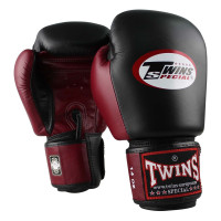 Twins Boxing Gloves - BGVL 3 - Black/ Wine red