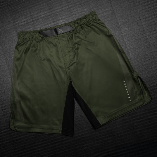 Hayabusa Core Full-Length Fight Shorts für Männer - Dunkelgrün