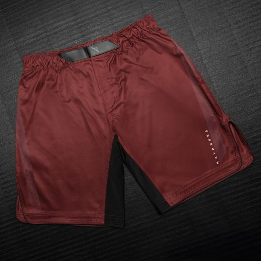 Hayabusa Core Full-Length Fight Shorts für Männer - Dunkelrot