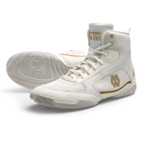 Hayabusa Mayweather Champ Boxing Shoes - White/Gold