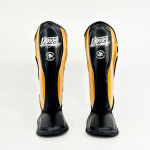 Danger Reborn Shin Guards - Leather - Black/Gold