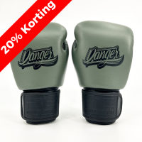 Danger Supermax Boxing Gloves - Army Edition - Leather - Army Green