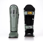 Danger Supermax Shin Guards - Army Edition - Leather - Army Green