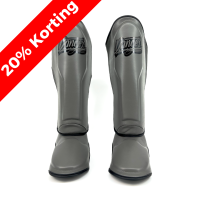 Danger Supermax Shin Guards - Grey Edition - Leather - Grey