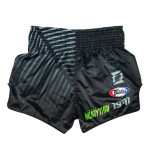 Fairtex Muay Thai Shorts -  BS1924 - Racer - Black/Green