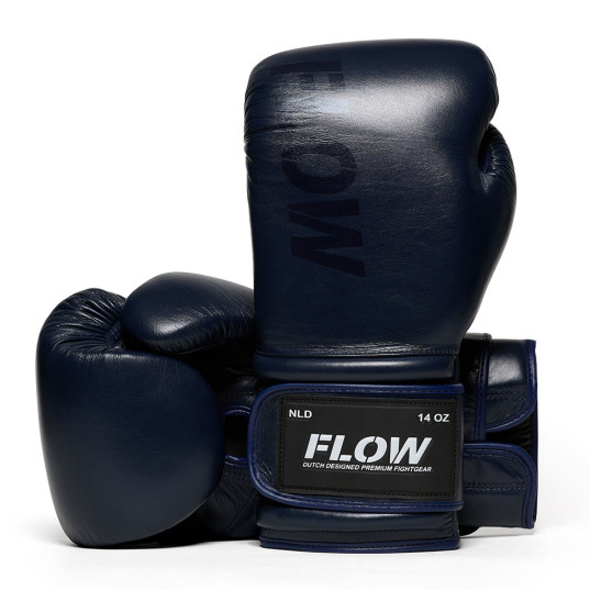 Flow - Challenge Boxhandschuhe - Echtes Leder - Dunkelblau