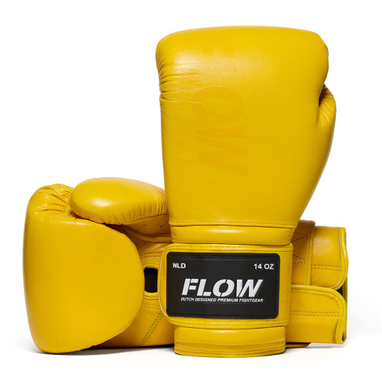 Flow - Challenge Boxhandschuhe - Echtes Leder - Gelb