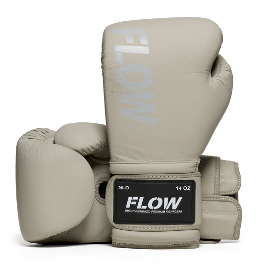 Flow - Challenge Boxhandschuhe - Echtes Leder - Grau