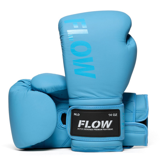Flow - Challenge Boxhandschuhe - Echtes Leder - Hellblau