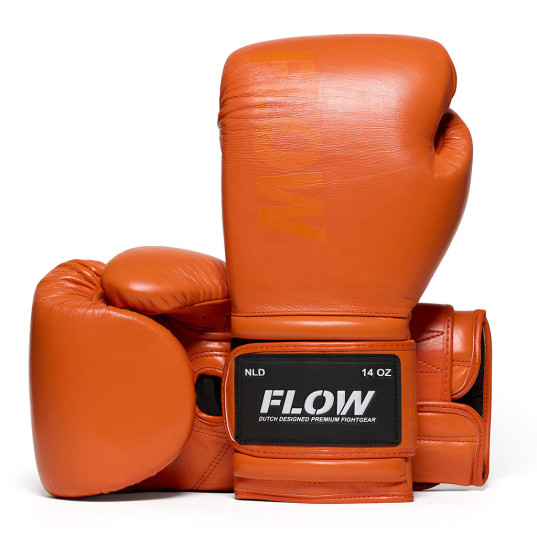 Flow - Challenge Boxhandschuhe - Echtes Leder - Orange