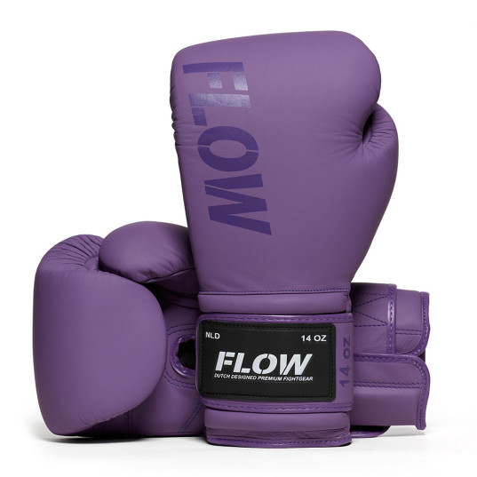 Flow - Challenge Boxhandschuhe - Echtes Leder - Lila