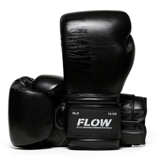 Flow - Challenge Boxhandschuhe - Echtes Leder - Schwarz