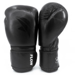 Flow Progress Boxing Gloves - Multi-Layered Foam - Black Cowhide Leather