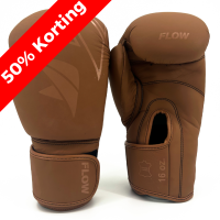 Flow Progress Boxing Gloves - Multi-Layered Foam - Matte Brown Cowhide Leather