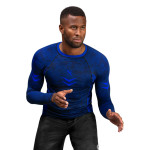 Hayabusa Arrow Ranked Long Sleeve Rashguard - Blue