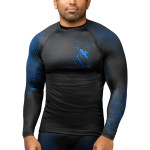 Hayabusa Geo Long Sleeve Rashguard - Black / Blue