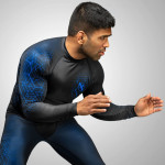 Hayabusa Geo Long Sleeve Rashguard - Black / Blue