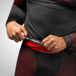 Hayabusa Geo Long Sleeve Rashguard - Black / Red