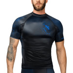 Hayabusa Geo Short Sleeve Rashguard - Black / Blue