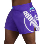 Hayabusa Icon Kickboxing Shorts - Purple / White