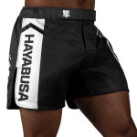 Hayabusa Icon Mid-Length Fight Shorts - Black / White