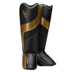 Hayabusa T3 Full-Back Shinguards - Black / Gold