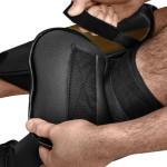 Hayabusa T3 Full-Back Shinguards - Black / Gold