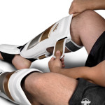 Hayabusa T3 Striking Shin Guards - White / Gold