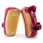 Yokkao Free Style Kicking Pads - Genuine Leather - Mango / Cerise