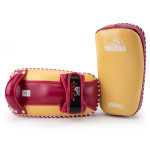 Yokkao Free Style Kicking Pads - Genuine Leather - Mango / Cerise