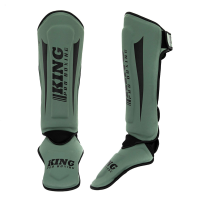 King Pro Boxing Muay Thai Shin Guards - Revo - Olive