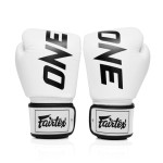 ONE Championship x Fairtex Boxing Gloves - Leather - White