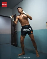 Primo Muay Thai Shorts - Free Flow Series - Gotham's Finest - Black