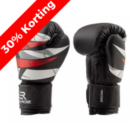 Rinkage Heritage Boxing Gloves - Carbon - Black/Red/White