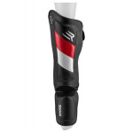 Rinkage Heritage Shin Guards - Carbon - Black / Red / White