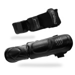 Sanabul Core Series Hook and Loop Shinguards - Black and Metal