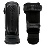 Sanabul Essential Hook and Loop Shinguards - Black