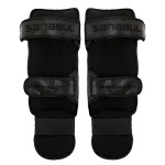 Sanabul Essential Hook and Loop Shinguards - Black