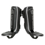 Sanabul Essential Hook and Loop Shinguards - Black, Silver