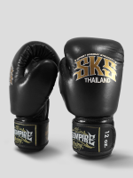 SKS Empire Boxing Gloves - Real Leather - Black / Gold