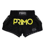 Primo Muay Thai Shorts - Free Flow Series - Metatec - Black / Neon Yellow