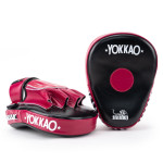 Yokkao Focus Mitts Open Fingers - Leather - Black / Cerise