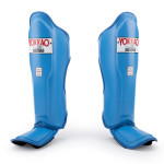 Yokkao Matrix Shinguards - Leather - Blue Nobility