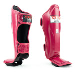 Yokkao Matrix Shin Guards - Leather - Cerise