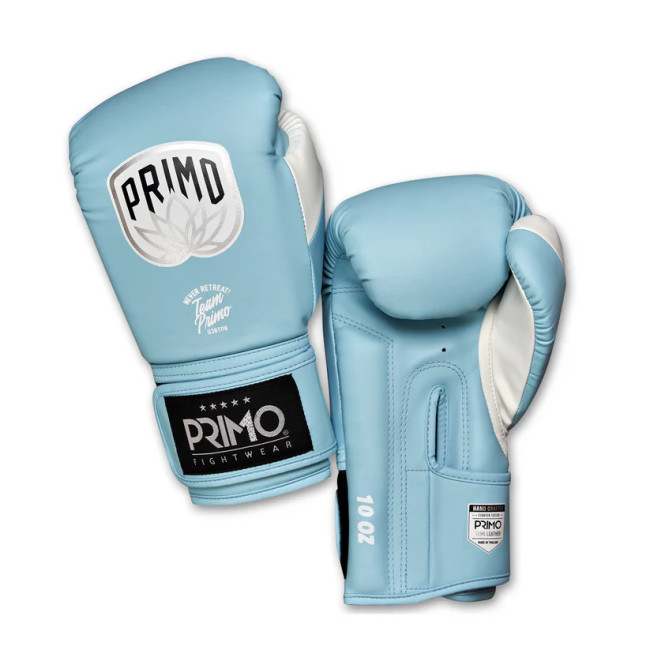 Primo Emblem 2.0 Semi Leather Boxing Gloves - Arctic Blue