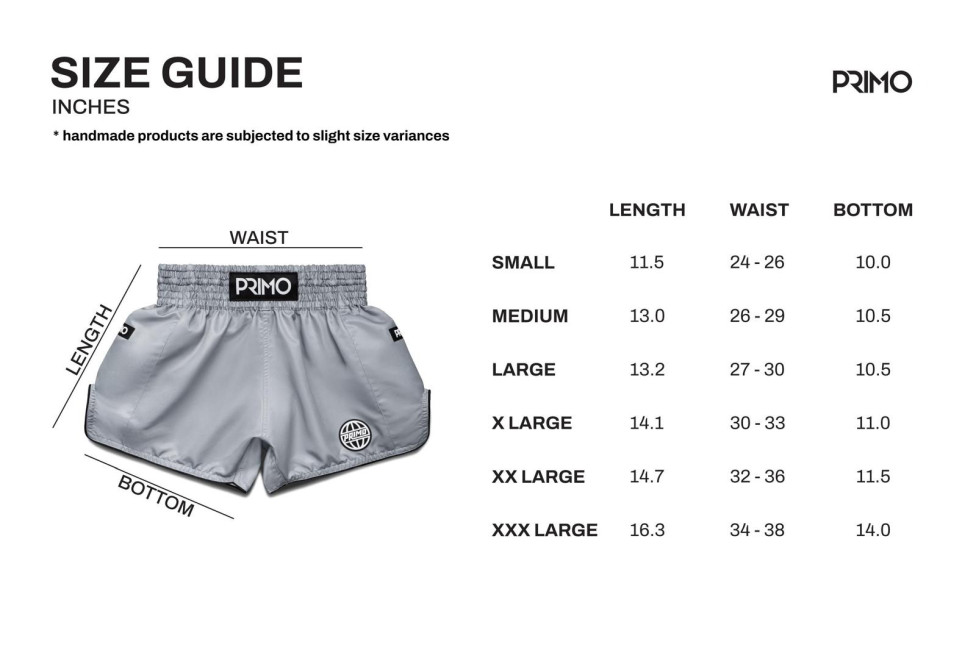 Primo Muay Thai Shorts - Alta Series - Onyx