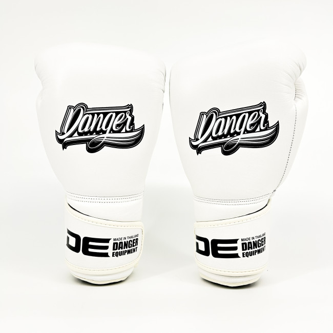 Danger Avatar Boxing Gloves - Leather - White